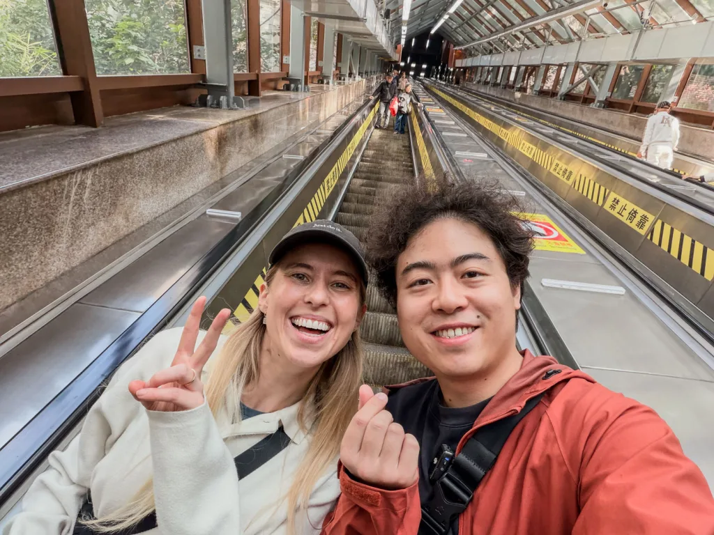 Jackson with Blondie in China