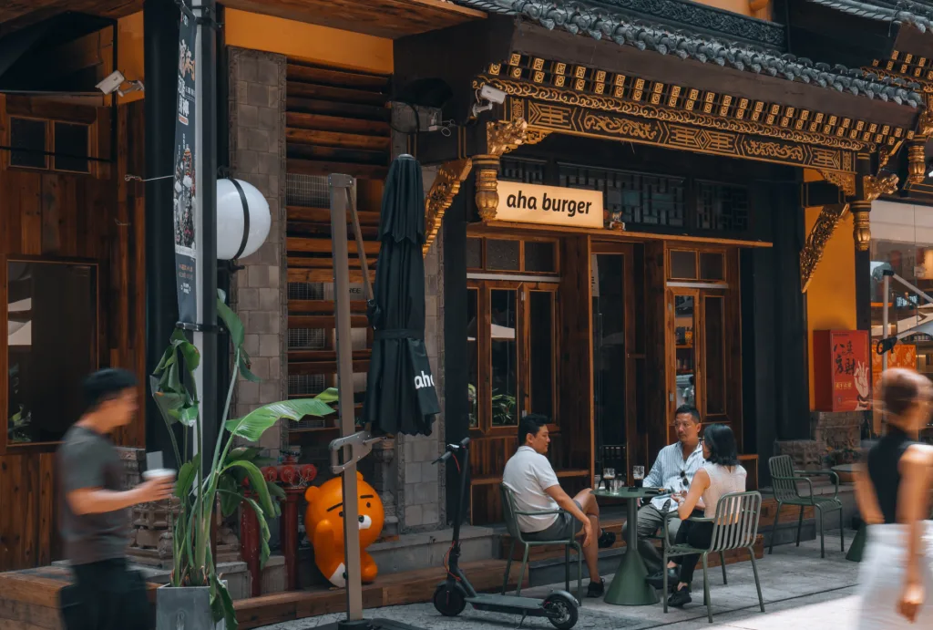 Aha Burger beside Luohan Temple
