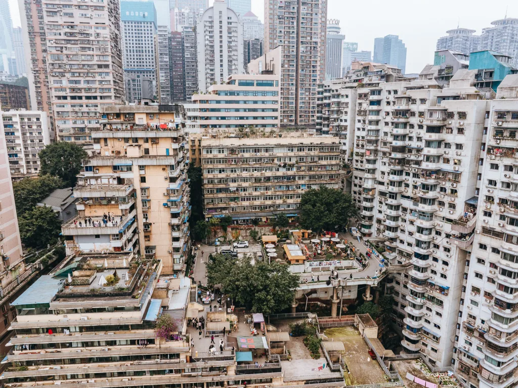 Layered residential buildings at Baixiangju White Elephant Residence in Chongqing