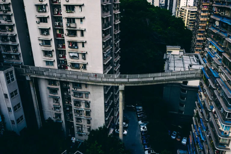 Experience Chongqing’s defining illusion: street level can suddenly become a rooftop, bridge or hillside several floors above.