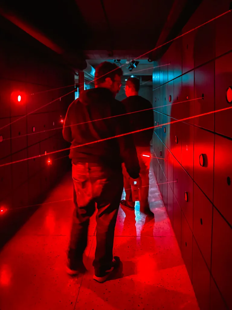 Enter a former bank vault turned museum, complete with Mission Impossible-style laser sensors.