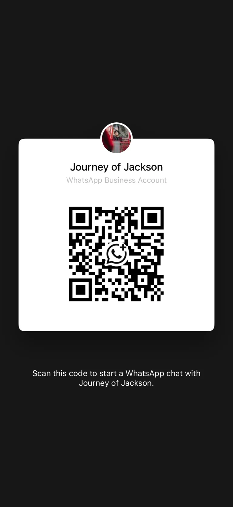 WhatsApp QR code for Journey of Jackson